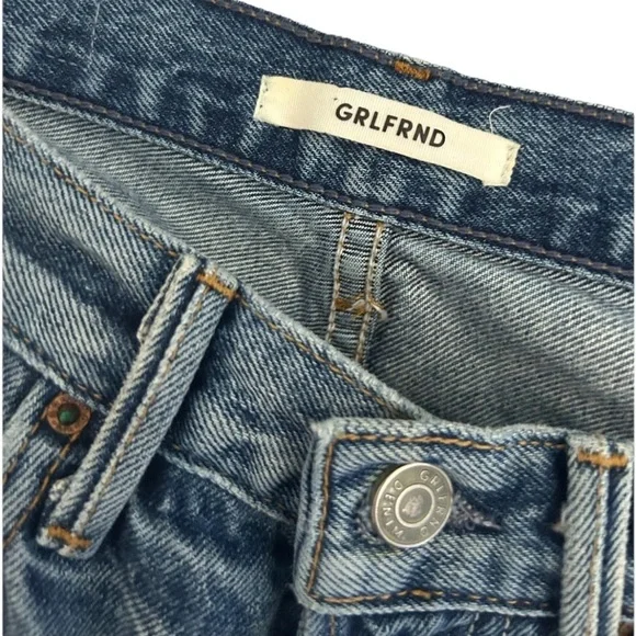 GRLFRND | Karolina High-Rise Light Wash Distressed Jeans in ‘To Be Continued’ 25 - Picture 2 of 10